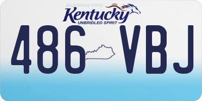 KY license plate 486VBJ