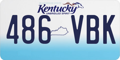 KY license plate 486VBK