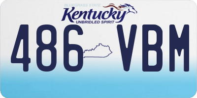 KY license plate 486VBM
