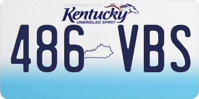 KY license plate 486VBS