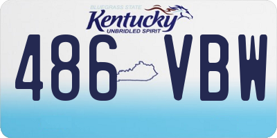 KY license plate 486VBW