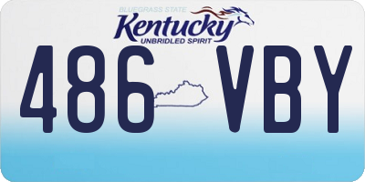 KY license plate 486VBY