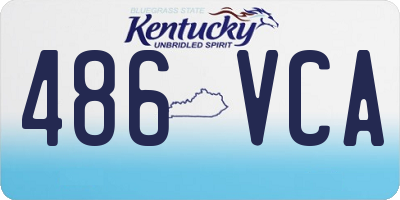 KY license plate 486VCA