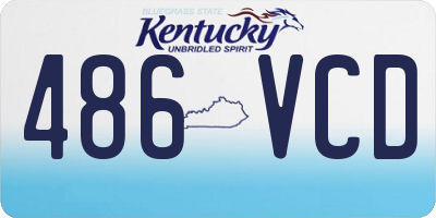 KY license plate 486VCD
