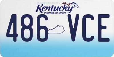 KY license plate 486VCE