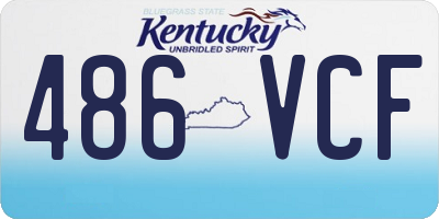 KY license plate 486VCF