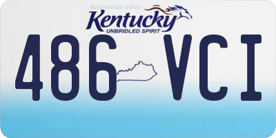 KY license plate 486VCI