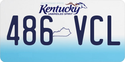 KY license plate 486VCL
