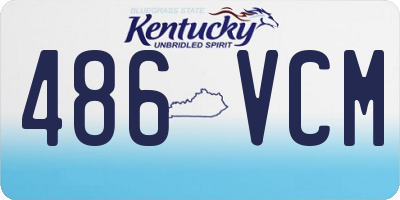 KY license plate 486VCM