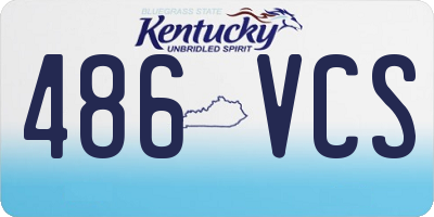 KY license plate 486VCS