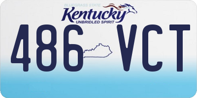 KY license plate 486VCT