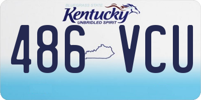 KY license plate 486VCU
