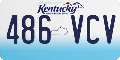 KY license plate 486VCV