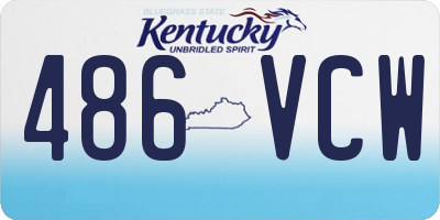 KY license plate 486VCW
