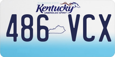KY license plate 486VCX