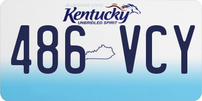 KY license plate 486VCY