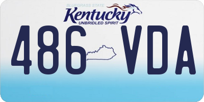 KY license plate 486VDA