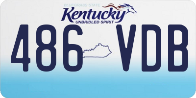 KY license plate 486VDB