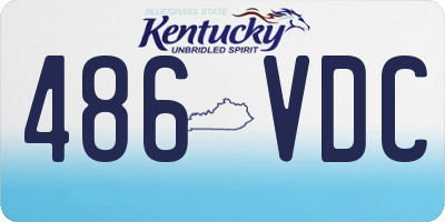 KY license plate 486VDC
