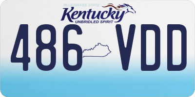 KY license plate 486VDD