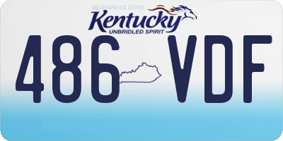 KY license plate 486VDF