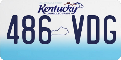 KY license plate 486VDG