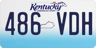 KY license plate 486VDH