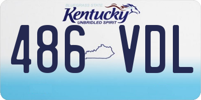 KY license plate 486VDL