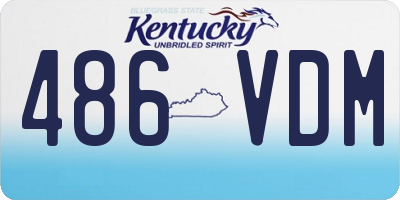 KY license plate 486VDM