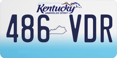 KY license plate 486VDR