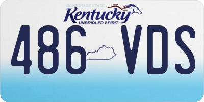 KY license plate 486VDS