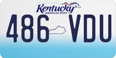 KY license plate 486VDU