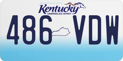 KY license plate 486VDW