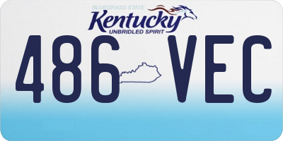 KY license plate 486VEC