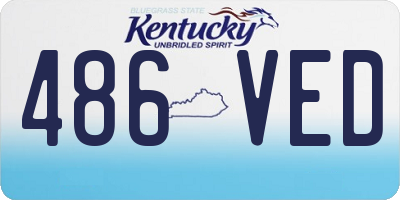 KY license plate 486VED