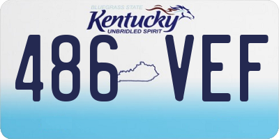 KY license plate 486VEF