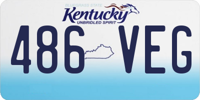 KY license plate 486VEG