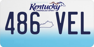 KY license plate 486VEL