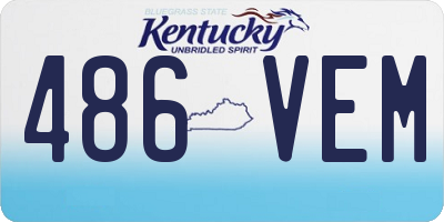 KY license plate 486VEM