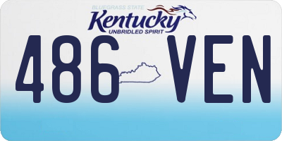 KY license plate 486VEN