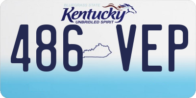 KY license plate 486VEP