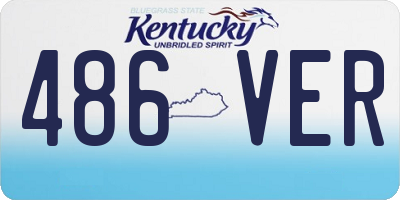KY license plate 486VER