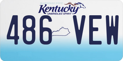 KY license plate 486VEW