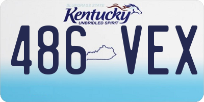 KY license plate 486VEX