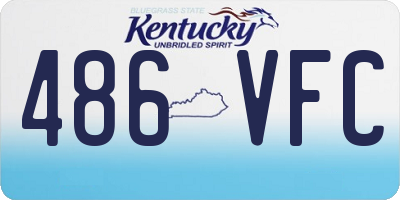 KY license plate 486VFC