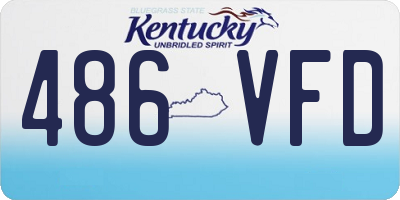 KY license plate 486VFD