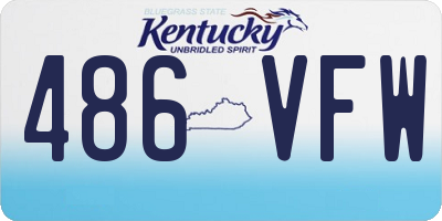 KY license plate 486VFW