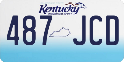 KY license plate 487JCD