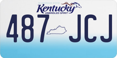 KY license plate 487JCJ