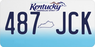 KY license plate 487JCK